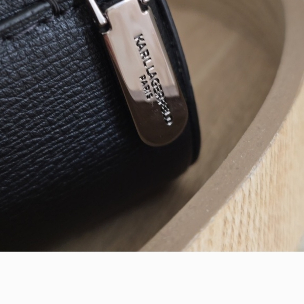 Brand New Karl Lagerfeld Black Studded Crossbody - Picture 4 of 4